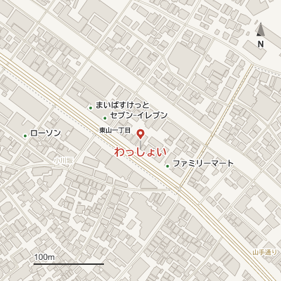 わっしょいの地図