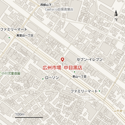 広州市場 中目黒店の地図