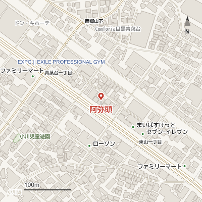 阿弥頭の地図