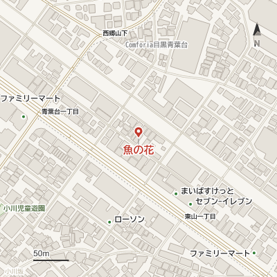魚の花の地図