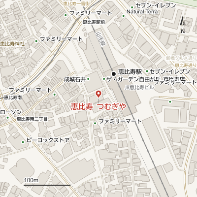 恵比寿 つむぎやの地図