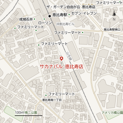 サカナバル 恵比寿店の地図