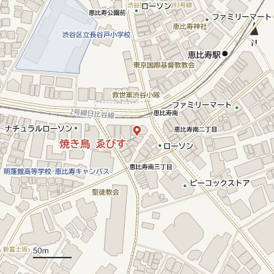 焼き鳥 ゑびすの地図