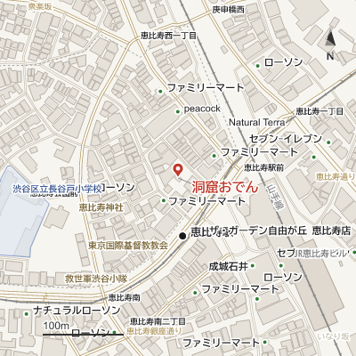 洞窟おでんの地図