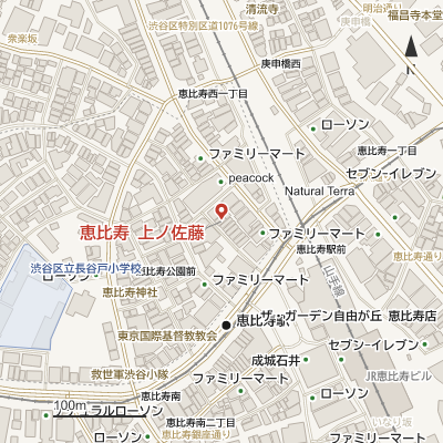 恵比寿 上ノ佐藤の地図