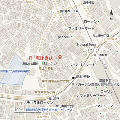 粋 恵比寿店の地図