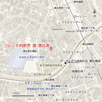 フレンチ肉割烹 頷 恵比寿の地図