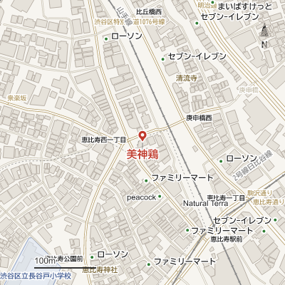 美神鶏の地図
