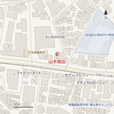 山本商店の地図
