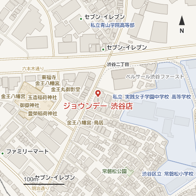 ジョウンデー 渋谷店の地図