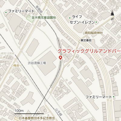グラフィックグリルアンドバーの地図