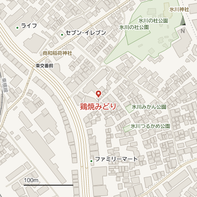 鶏焼みどりの地図