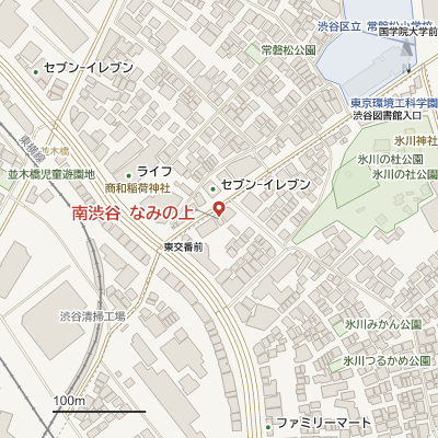 南渋谷 なみの上の地図