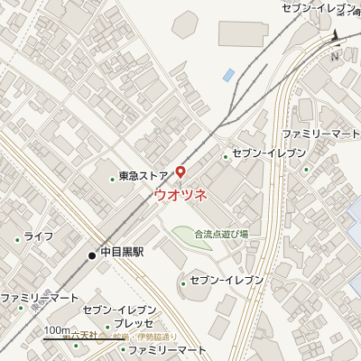 ウオツネの地図