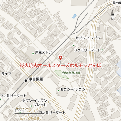 炭火焼肉オールスターズホルモンとんぼの地図