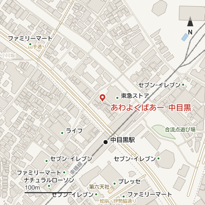 あわよくばあー 中目黒の地図