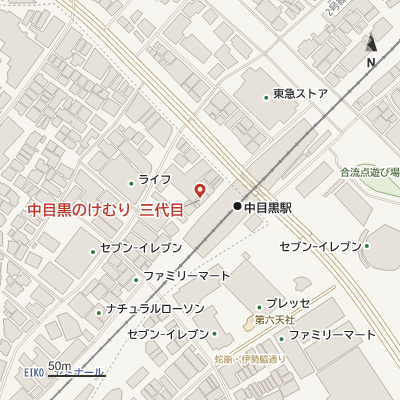 中目黒のけむり 三代目の地図