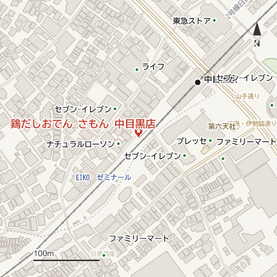 鶏だしおでん さもん 中目黒店の地図