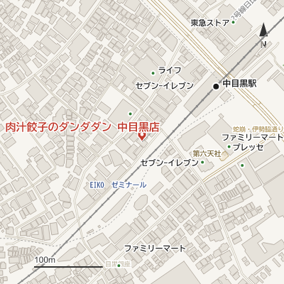 肉汁餃子のダンダダン 中目黒店の地図