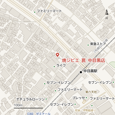 焼ジビエ 罠 中目黒店の地図