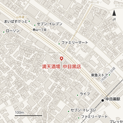 満天酒場 中目黒店の地図