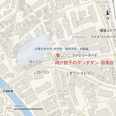 肉汁餃子のダンダダン 目黒店の地図