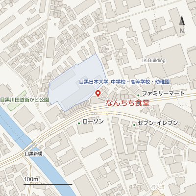 なんちち食堂の地図