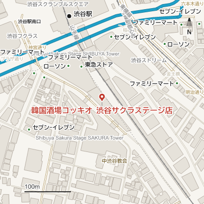 韓国酒場コッキオ 渋谷サクラステージ店の地図