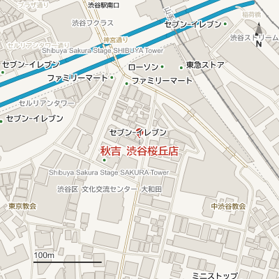 秋吉 渋谷桜丘店の地図