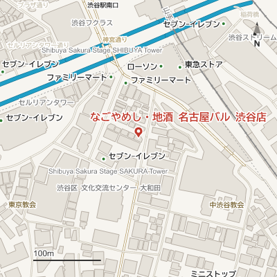 なごやめし・地酒 名古屋バル 渋谷店の地図