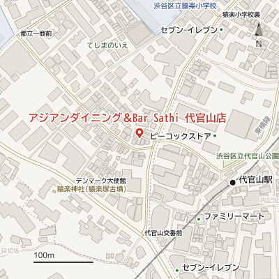 アジアンダイニング＆Bar Sathi 代官山店の地図