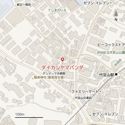 ダイカンヤマパンダの地図