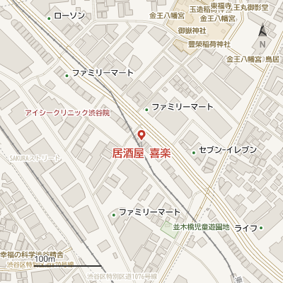 居酒屋 喜楽の地図
