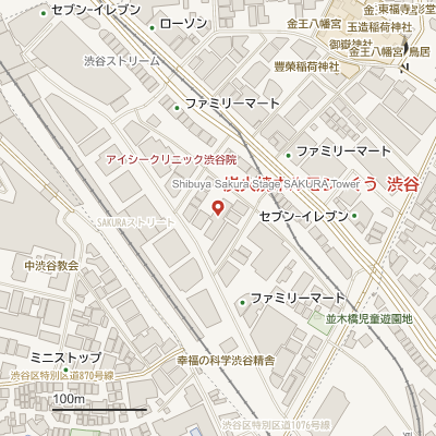 炭火焼ホルモン ぐう 渋谷の地図