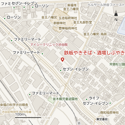 鉄板やきそば・酒場しぶやきの地図