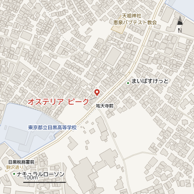 オステリア ピークの地図